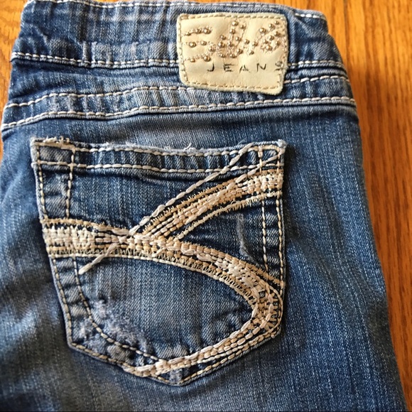 Silver Jeans Denim - Silver jeans w29/l33 twisted boot distressed jeans